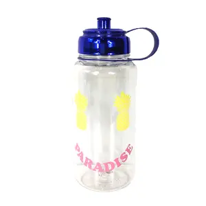 Tri-Coastal Design Pineapple Theme Reusable Water Bottle - Portable, Washable, BPA-Free Tumbler, Multi-Use Lightweight Kitchenware Drinkware