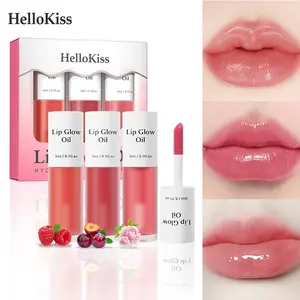Lip Balm Set with Brush Head, Lip Oil, Long-Lasting Moisturizing Glossy Shine, 3 Colors, Hydrating Lip Gloss, Lip Care, Perfect for Daily Use