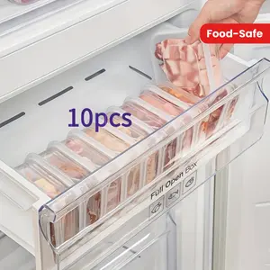 10 Pcs Freezer Safe Food Storage Containers Reusable BPA Free Stackable Lunch Boxes with Lids for Meal Prep and Kitchen Organization