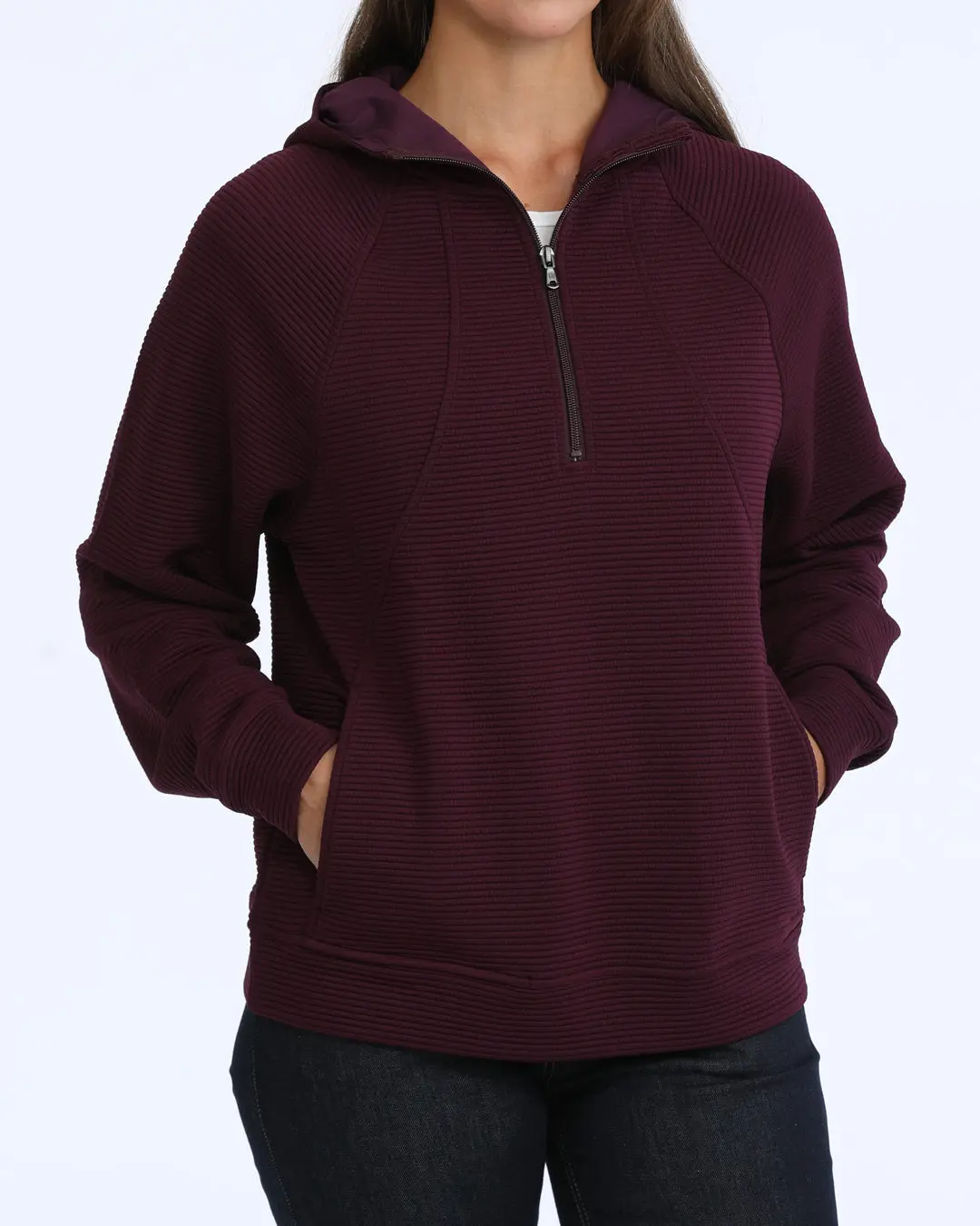 Cinch Women's Purple 1/4 Zip Knit Pullover MAK7925001