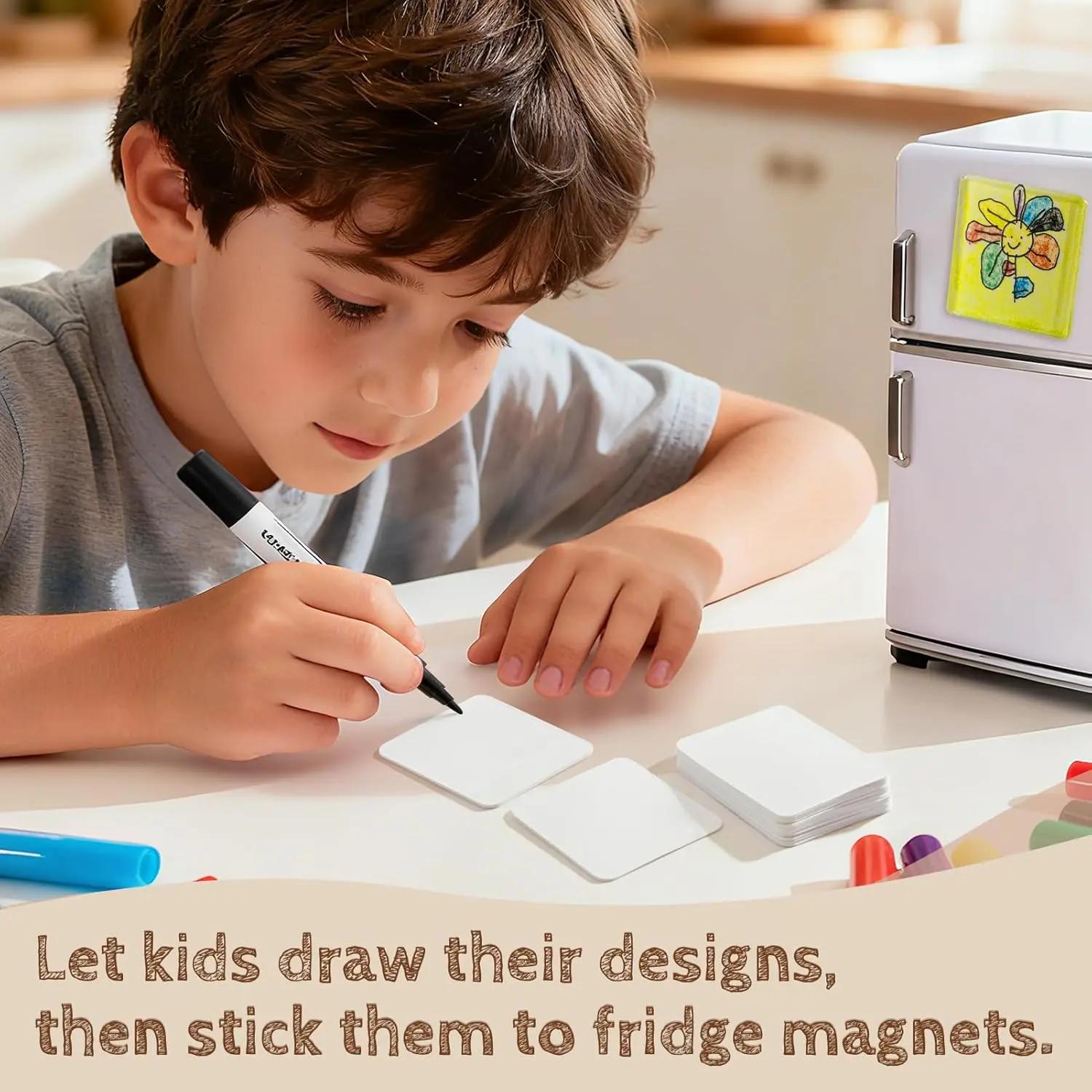 Magnetic Photo Frames 2"x2" Clear Acrylic DIY Fridge Magnets with Adhesive Backing – Square Magnets for Crafts, Kitchen, Classroom, Party & Office Decoration Back to School College Dorm Essentials #HomeEssentials #TikTokShopBackToSchool