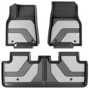 [COVERADO]Tesla Model Y Floor Mats Full Set Custom Fit 2021-2024 ( Not Fit 7 Seater), All-Weather Cargo Liners Rear Cargo Tray Trunk Automotive Accessories, Black 【Model Y】