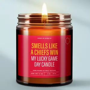 Smells Like a Chiefs Win, Kansas Lucky Game Day Candle, Kansas Football Candle, Kansas Fans Gift, Game Day Decor, Sport Themed Candle, Cleveland Victory Candle