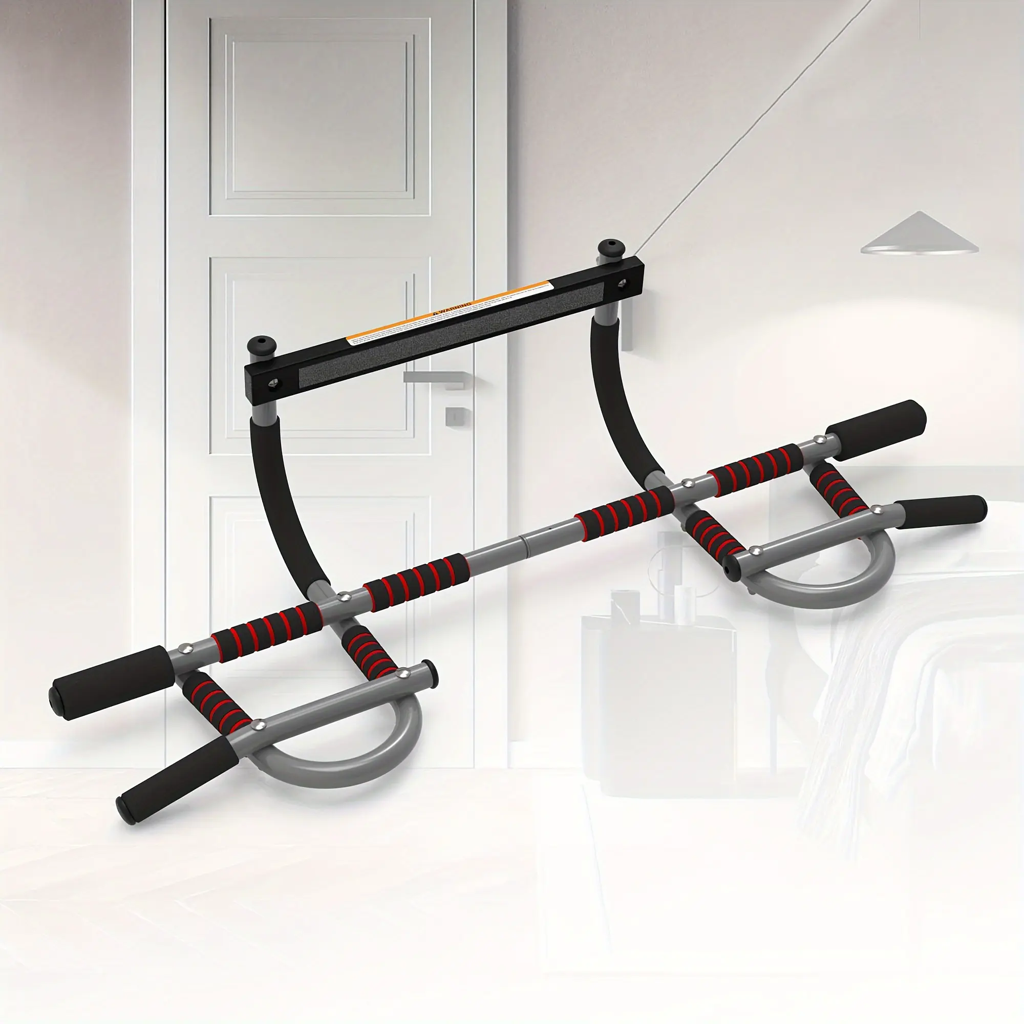 Heavy-Duty Adjustable Portable Door Frame Pull-Up Bar, Home Fitness Equipment for Upper Body Training Workouts, Core Training Equipment