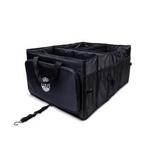CHEMICAL GUYS Ride Along Large Space Trunk Organizer – Heavy-Duty Collapsible Storage for Detailing Supplies, Groceries & Travel Gear, Multiple Compartments, Reinforced Sides & Non-Slip Bottom for Secure In-Car Organization