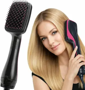 Hair Dryer and Blow Dryer Brush in 1, Negative Ion Hair Dryer Brush, 1Step Ionic Hair Straightener Brush Hair Dryer Hot Air Brush, Hair Styling Tool Straightening Drying Smooth Hair for All Hair Types