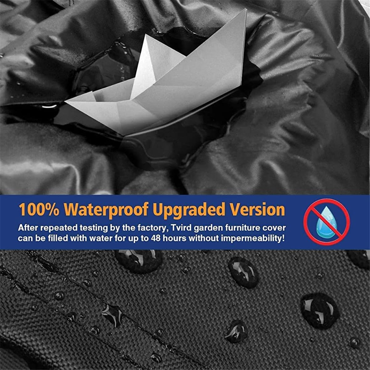 Patio Furniture Covers, Extra Large Outdoor Furniture Set Covers Waterproof, 600D Rain Snow Dust Wind-Proof, Anti-UV (Updated Oxford, 110''x71''x36'') Sofa Chair