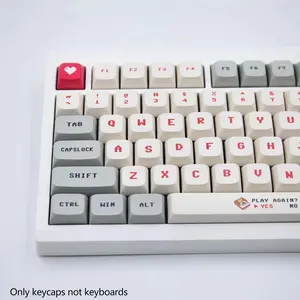 140 Key Xda Game Console Pixel Theme Pbt Material Mechanical Keyboard Keys Full Set, Compatible with Various Layouts