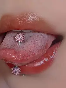 4Pcs,Set with zirconia tongue stud earrings and ear bone studs. Luxurious and elegant pierced jewelry for ladies. Low-allergy and versatile. Suitable for daily/party/festival wear. A great gift for women or your best friend.