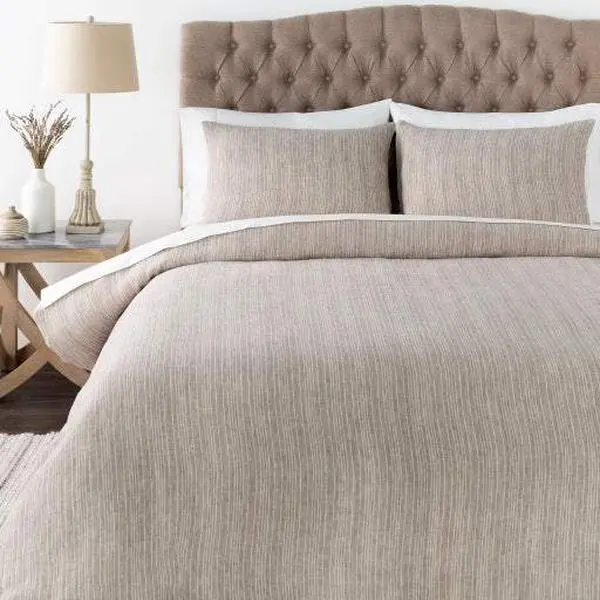 Cameron Linen Duvet Bedding Set, Cream/Tan