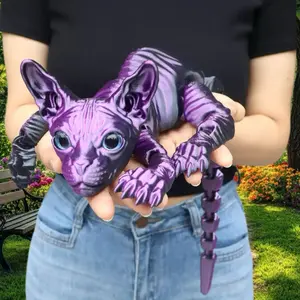 Giant 3D Cat Statue 1 PCS Collector Grade Colorful 19.69 inch Cat Figurine Movable Design Children's Toy Garden and Bedroom Decor Perfect Birthday Gift Holiday Party Gift Home Decor Decorative Figurine Collector Grade Figurine and Decorative Toy