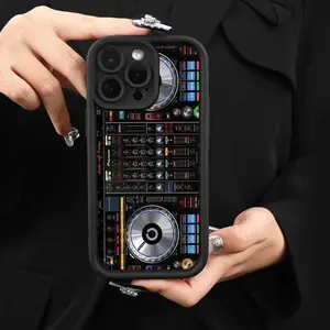 DJ Controller Pattern Phone Case, Fashion Creative Personalized Phone Protective Cover, Phone Accessories Compatible with iPhone 16 15 14 13 12 11 Pro Max, Casing