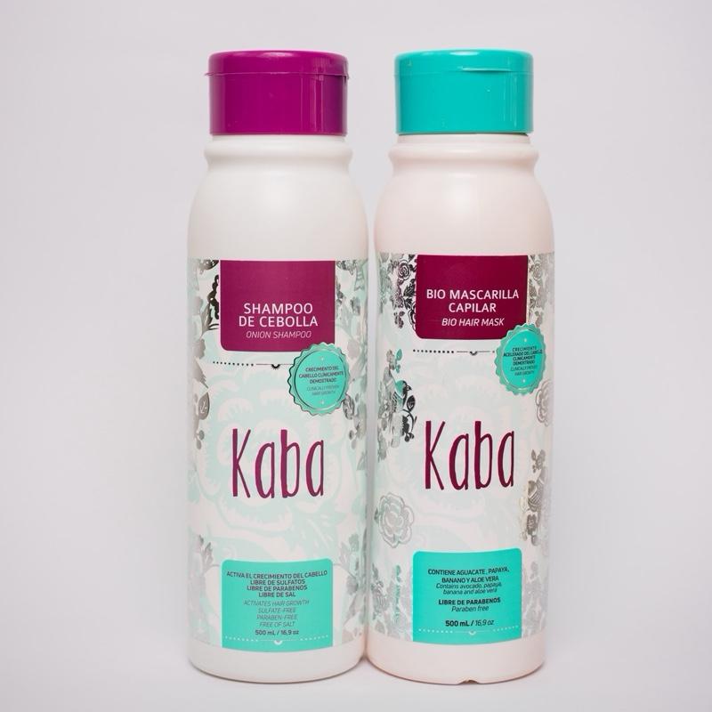 Kaba Haircare Set - Onion Shampoo & Biomask Conditioner for Strength, Growth & Natural Shine - Cleansing & Nourishing Formula