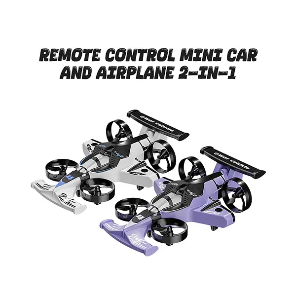 BRRRRT RC Car Plane Combo Toy, Remote Control Flying Car with 360° Drift Wheels, Land and Air Dual Mode, One-Key Takeoff, Durable Crash-Resistant Design, 3 Speed Modes, RC Toys for Kid Boys and Girls Age 4+
