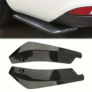 2pcs/set Universal Car Rear Bumper Lip Diffuser Splitter Spoiler Scratch Protector, Rear Corner Rear Spoiler Modification