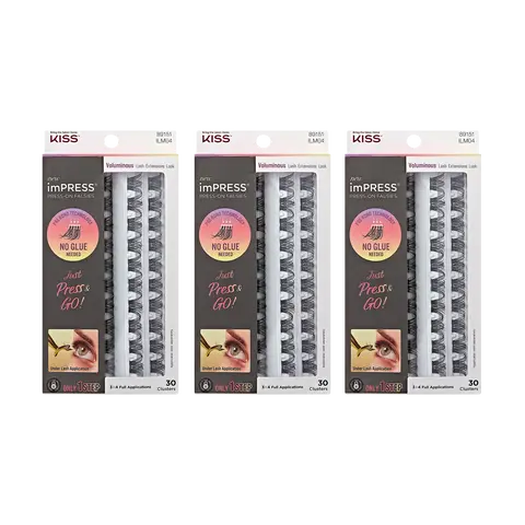 imPRESS Press-On Falsies 3-Pack Voluminous Clusters Bundle