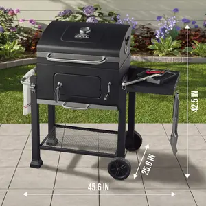 Expert Grill Charcoal Grill, 24 Inch Heavy Duty Charcoal Grill with Wheels, Black