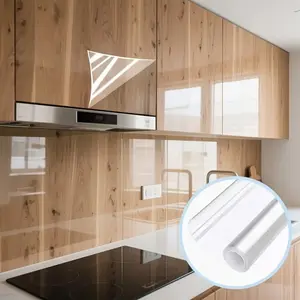 Transparent Self-Adhesive Protective Film Roll, Kitchen Splash Guard and Wall Protection, Anti-Scratch and Oil Resistant for Cabinets and Refrigerators