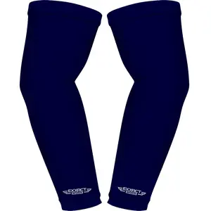 Exxact Sports 1 Pair Compression Arm Sleeves for Men Women, Breathable Baseball Arm Sleeve Football Sleeves Youth Adult - (Navy)