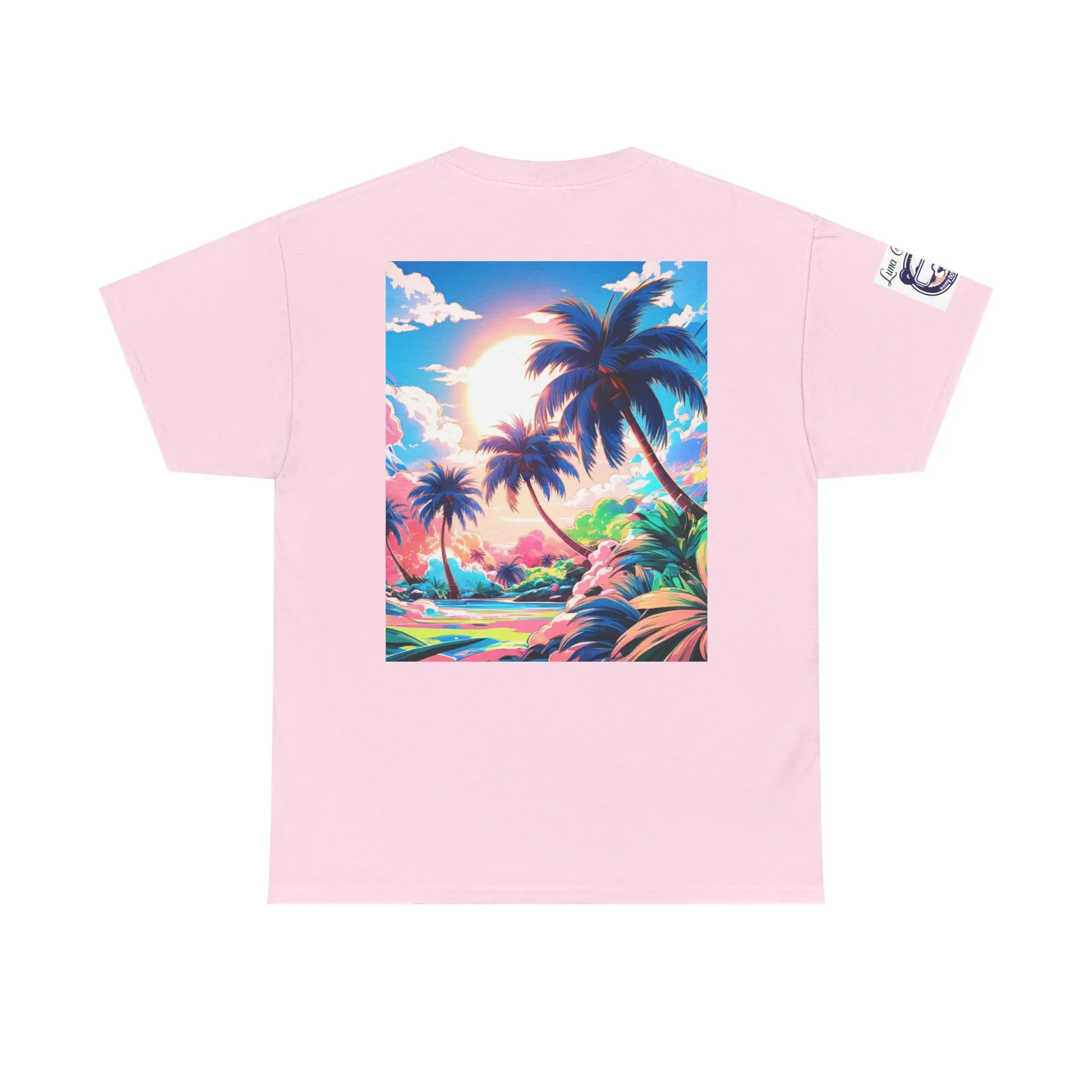 Paradise Unisex Heavy Cotton Tee, Tropical T-Shirt, Beach Vibes Shirt, Summer Graphic Tee, Vacation Apparel subtle anime anime hoodie