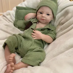 18 inches/45.72 cm, reborn baby girl doll, fully silicone soft body, handcrafted—lifelike with realistic details, includes a bottle and birth certificate. Ideal as a birthday gift, for collectors, and a perfect gift for children.