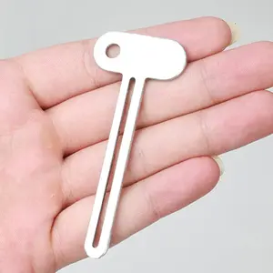 1pc Tube Key Toothpaste Squeezer - Handheld Manual Metal Squeezer for Hair Dye Paint Cosmetic Hand Cream Tubes - Easy Grip Squeeze Tool for Bathroom