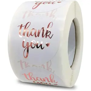 1.5 Inch 500 PCS Thank You Sealing Stickers Label Tags for Boutiques Giveaways Envelope Seals Small Business Wedding Birthday Party Gift Wrap Baking Packaging