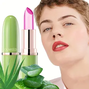 Moisturize Aloe Vera Lipstick, Magic Temperature Color Change Lip Balm Long Lasting Hydrating Nutritious Lip Gloss Lipstick, Daily Lip Care Cosmetics
