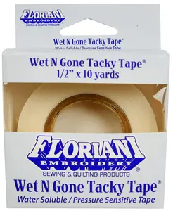 Floriani Wet N Gone Tacky Embroidery Stabilizer tape – 1/2" x 10 yd