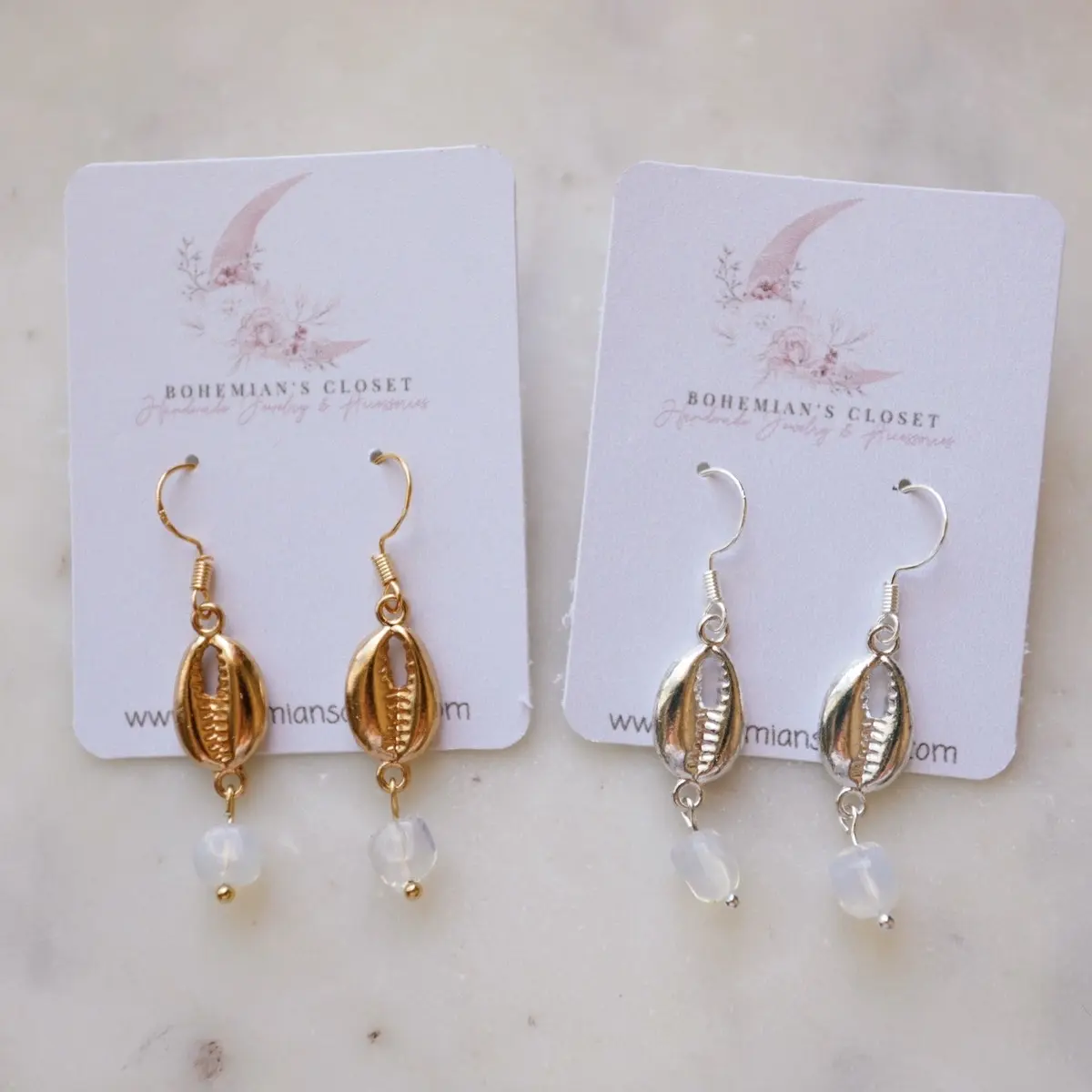 Mermaid Opalite & Shell Earrings