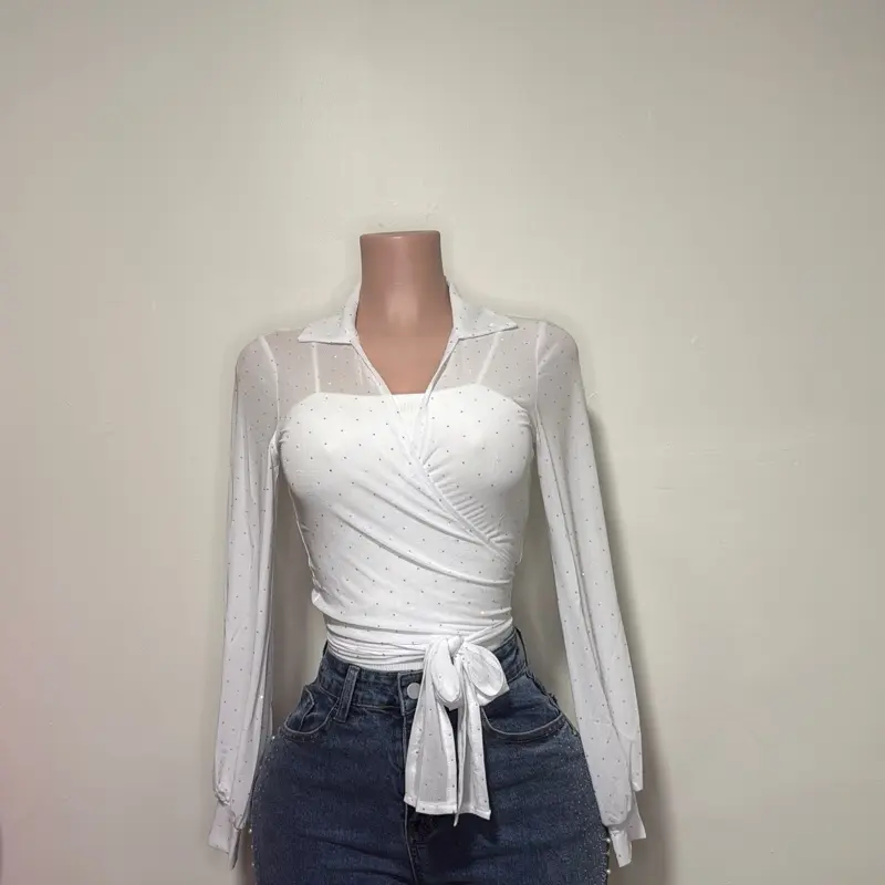 White Sheer Long Sleeve