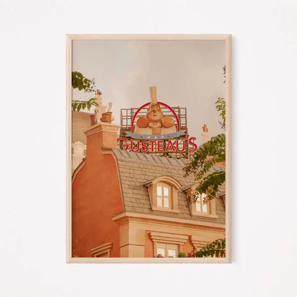 Ratatouille Watercolor Movie Poster - Vintage Wall Art Print For Nursery, & Magic Kingdom Fans
