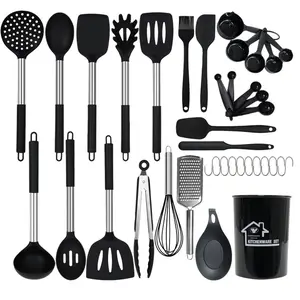 12-Piece Non-Stick Silicone Cooking Tool Set, Heat Resistant Baking Tools, Includes Whisk & Spatula, Stainless Steel Tube, Chef Essential, Kitchen Cooking Accessories