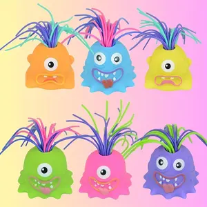 1count Hair Pulling Sound Toy, Stress Relief Toy, Unique Toy, Multi-Color Monster, Stress Relief Gadgets, Electric!