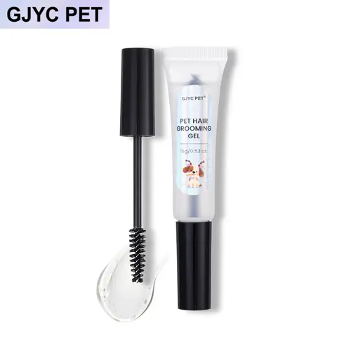 GJYC PET Small Dog Grooming Styling Gel - Grooming Hair Combing Solution, Tames Mats, Removes Tear Stains, Non-Sticky 24HR Hold, Lick-Safe Formula - For Yorkie, 0.53oz Single Item