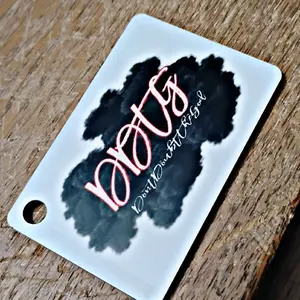 DDTG Keychain DontDoubteTheGod - White Design with Black Clouds, Featuring "DON'T DOUBT THE GOD" Text