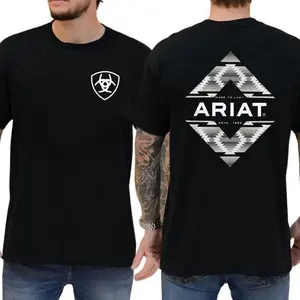 Ariat Western Heritage, 2-sides, T-shirt, Cowboy Ranch Workwear Tee, Vintage Style Rodeo Graphic Shirt