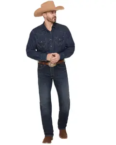 Wrangler Men's 20X 33Mwx Emsley Dark Wash Extreme Relaxed Straight Stretch Denim - 112374814