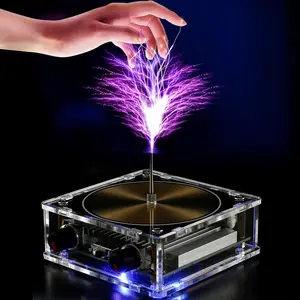 Music Tesla Coil Bluetooth-compatible Music Tesla Coil Touchable Artificial Lightning Wireless Transmission Experiment Model Science Teaching Tool