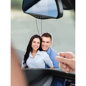 1/2 customized hanging car photo frame, personalized photo hanging car accessories, customized photo car decorations, car photo decoration interior accessories, personalized, unique, ideal gift for her, boyfriend, girlfriend, Christmas, New Year