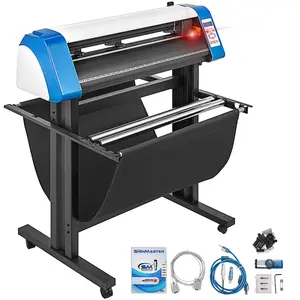 VEVOR Vinyl Cutter Machine, 34" Vinyl Cutter, Semi-Automatic DIY Vinyl Printer Cutter Machine, Manual Positioning Sign Cutting with Floor Stand Signmaster Software