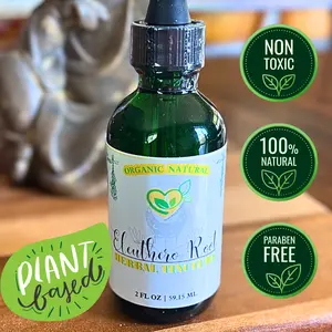 Eleuthero Root Tincture (Siberian Ginseng) - 2 oz | Organic Liquid Herbal Drops for Energy, Focus & Stress Relief Libido