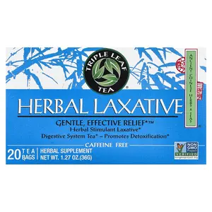 Triple Leaf Tea Herbal Laxative, Caffeine Free , 20 Tea Bags, 1.27 oz (36 g)