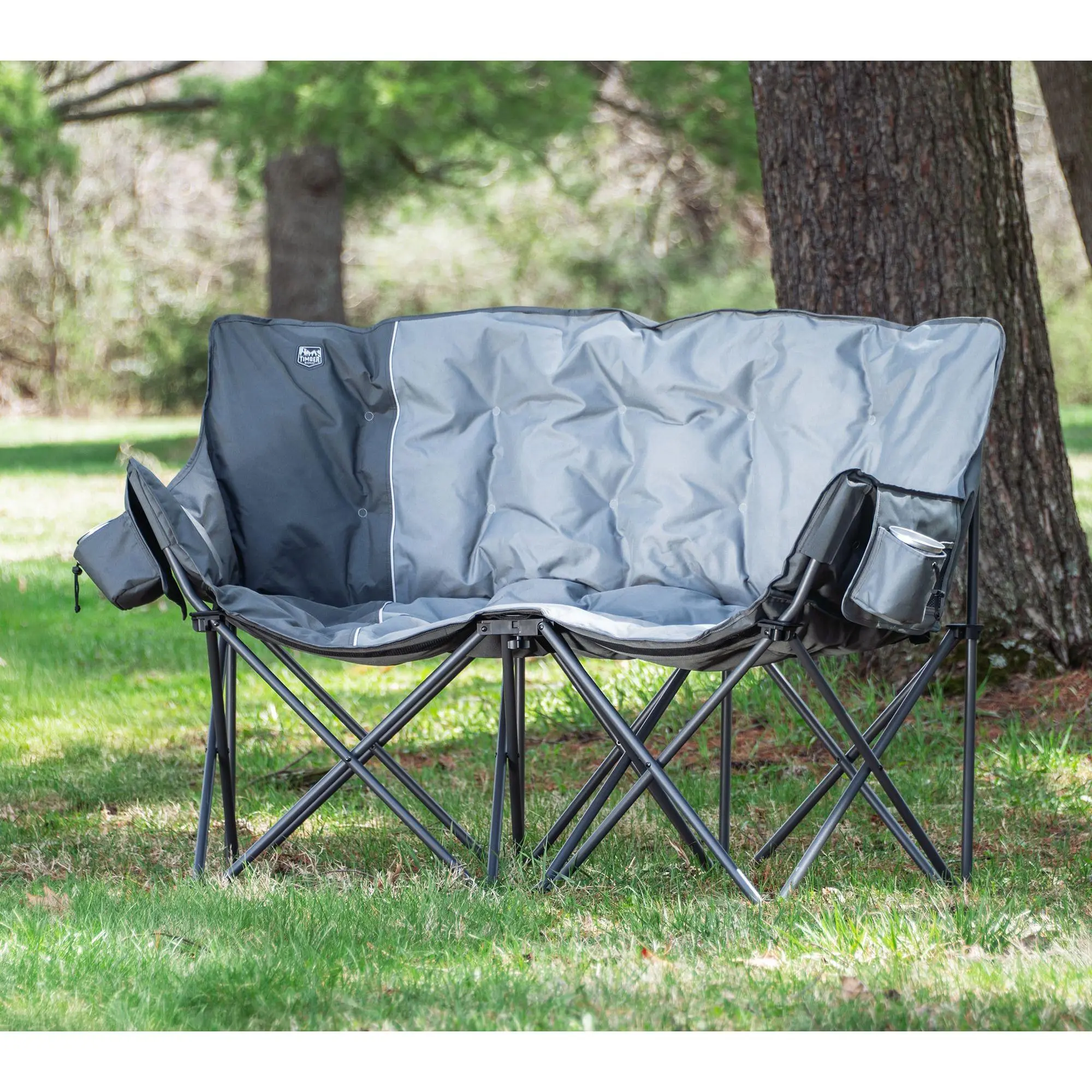 Timber Ridge Portable Double-Wide Loveseat Club Chair Timber Ridge Portable Double-Wide Loveseat Club Chair