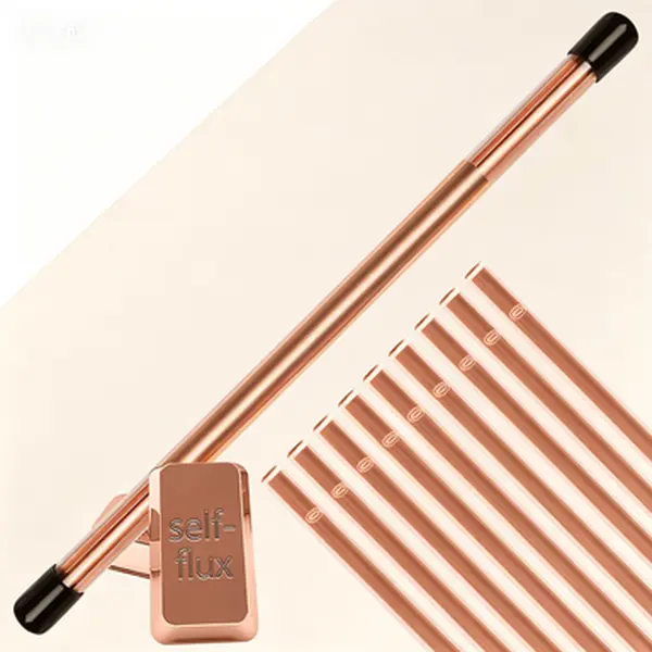 Half Pound Self-Fluxing Phosphor Copper Brazing Alloy Welding Rods, No Need for Flux, 0.050" x 1/8" x 14", Industry Professional Grade, for Propane Gas Soldering Torch Supply, Suitable for Copper and Brass