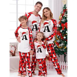 Whole Family Letter Print Christmas Parent-Child Matching Pajama Set
