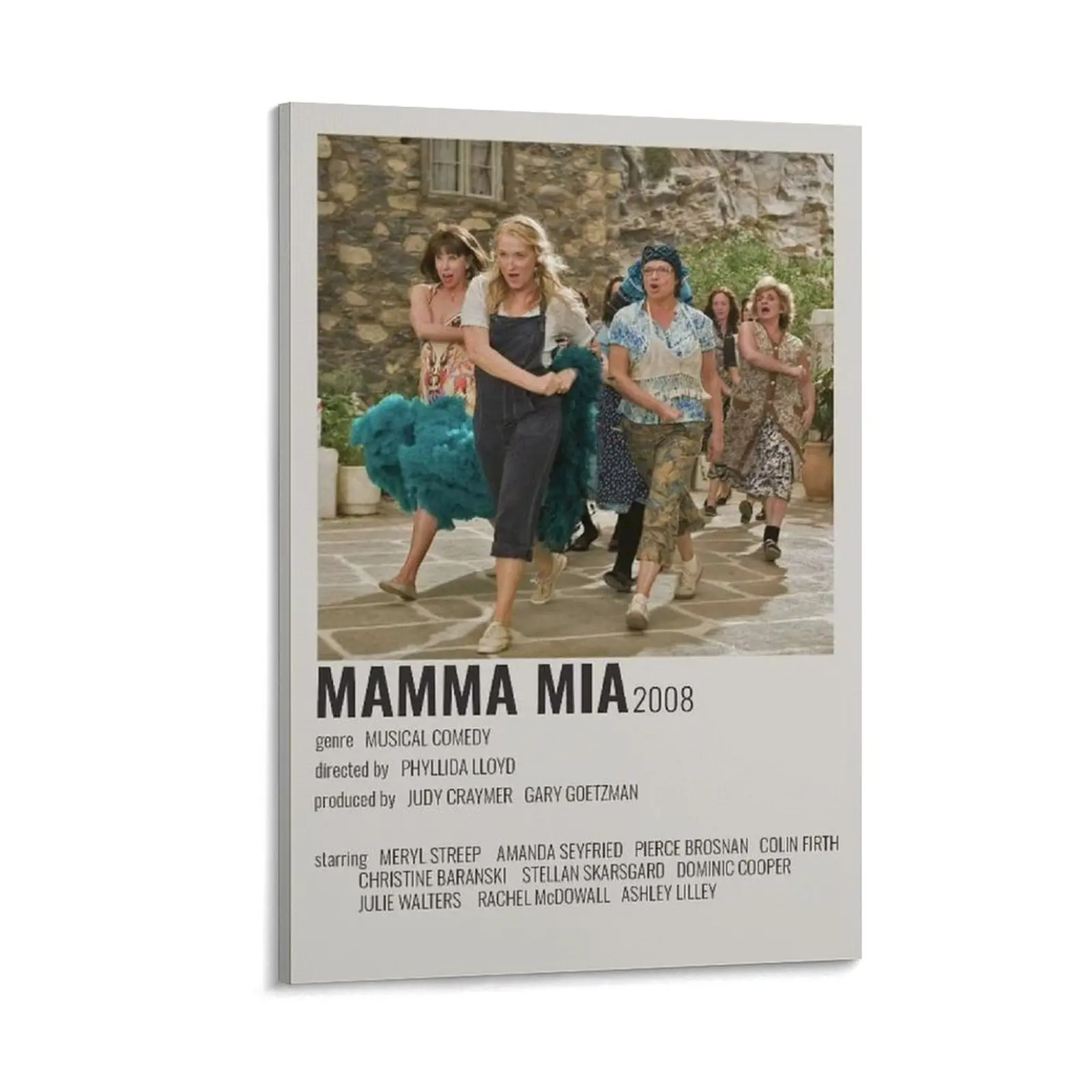 Mamma Mia Vintage Movie Poster Canvas Wall Art - Print Design, Creative Design Print, Customizable Size for Home/Office, Vintage Bar Decor Gift