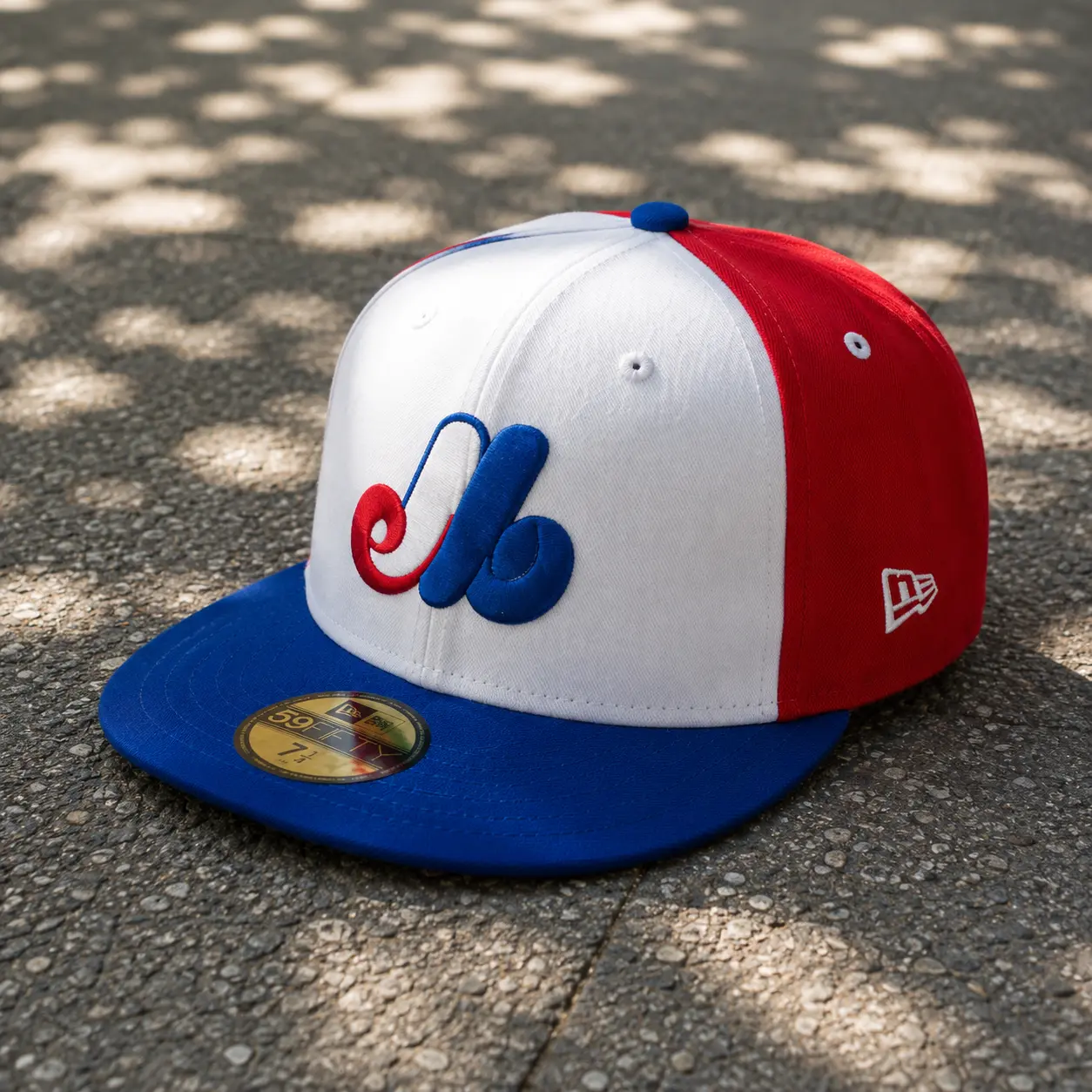 Premium Tri Color Baseball Cap White Blue Red Embroidered Unisex Outdoor Headwear size 7 1/2