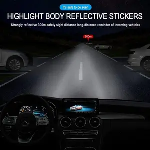 8 Piece Door Handle Protection Film, Reflective Safety Strip, Door Knob Guard Sticker, Painted Surface Scratch Prevention