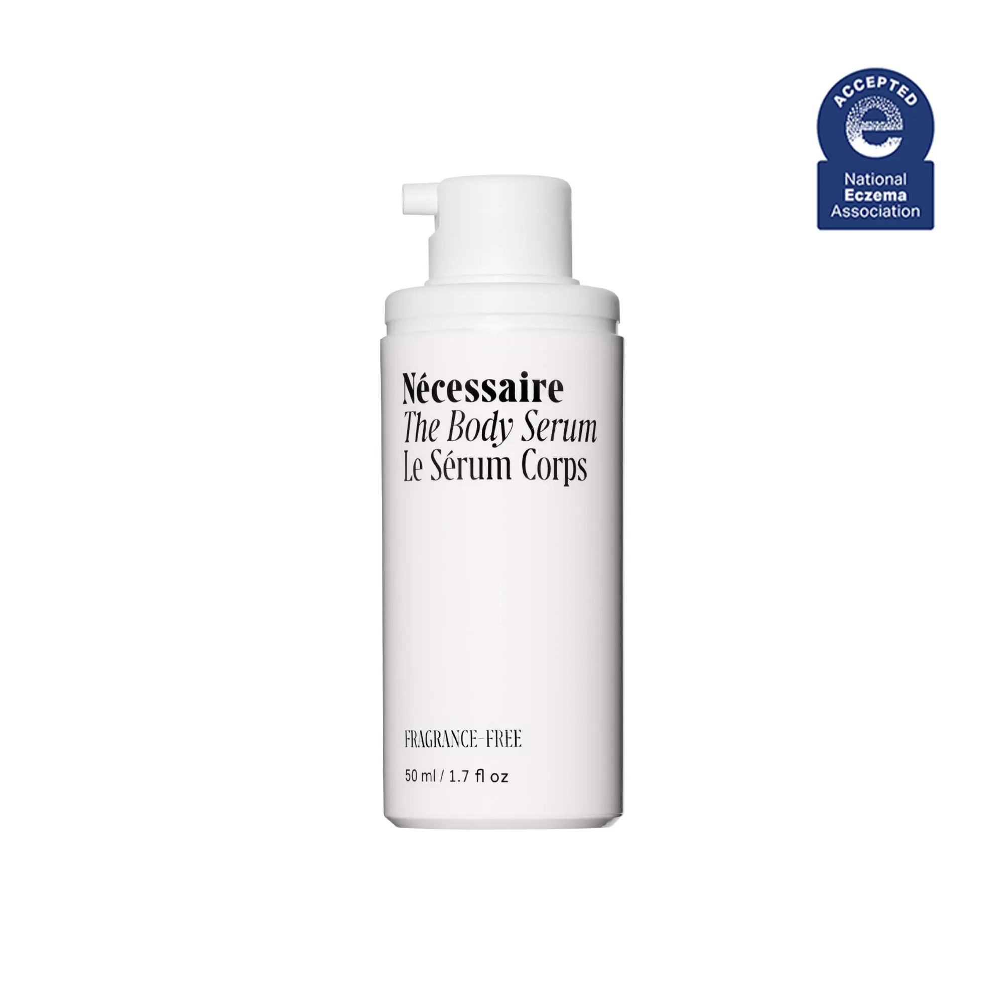 Nécessaire The Body Serum – Fragrance-Free Hydrating Body Serum with Hyaluronic Acid + Niacinamide – Fast-Absorbing Body Serum for Sensitive + Eczema-Prone Skin. 50 ml/1.7 fl oz